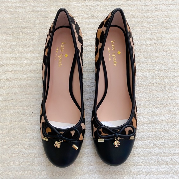 NWT Kate Spade Kacey leopard wedges - Picture 3 of 14